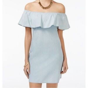 American Rag Light Chambray Flounce Top Dress